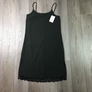 NWT Theory Leisha Spaghetti Strap Back Zip  Lace Shift Dress Black Sz 10